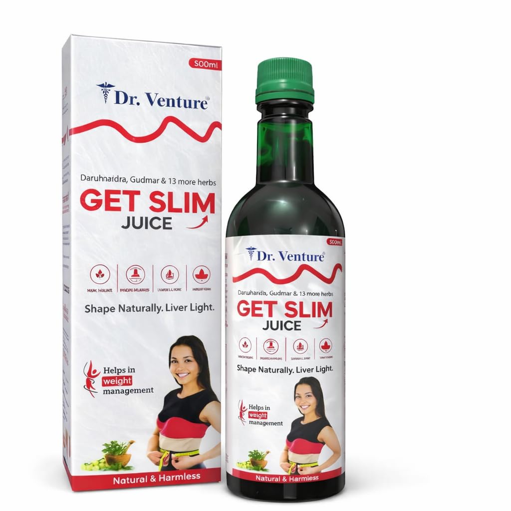 Dr. Venture Get Slim Juice 500ml | Ayurvedic Weight Management Juice | With Daruharidra & Gudmar | Supports Metabolism, Fat Management & Detox | Sugar-Free Herbal Wellness Drink for Men & Women-picture-12