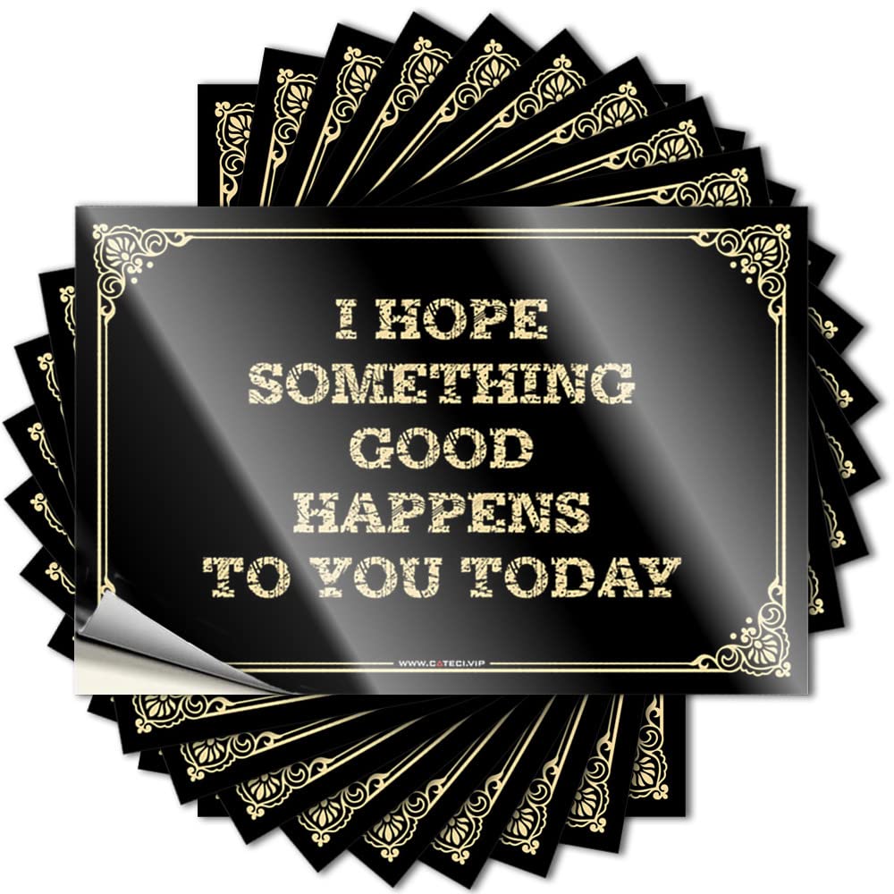 Quote Love Coffee Hard I Hope Something Good Happens to You Today - No Residue Decals for Silicone(8X12CM)