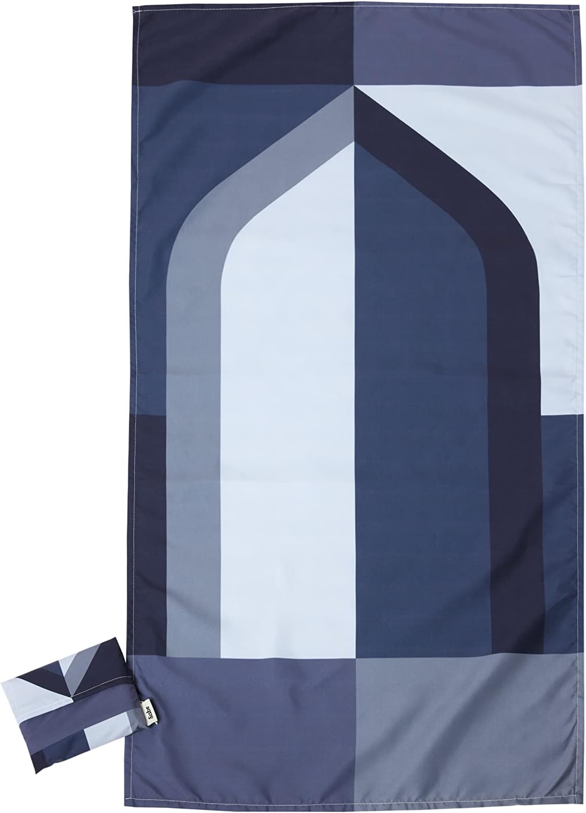 Sabr 'Dubai' Pocket Prayer Mat- Grey, Foldable, Ultra-Lightweight Mat, Machine Washable, W/ Carry Pouch