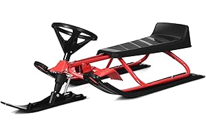 Goplus Snow Sled with Steering Wheel