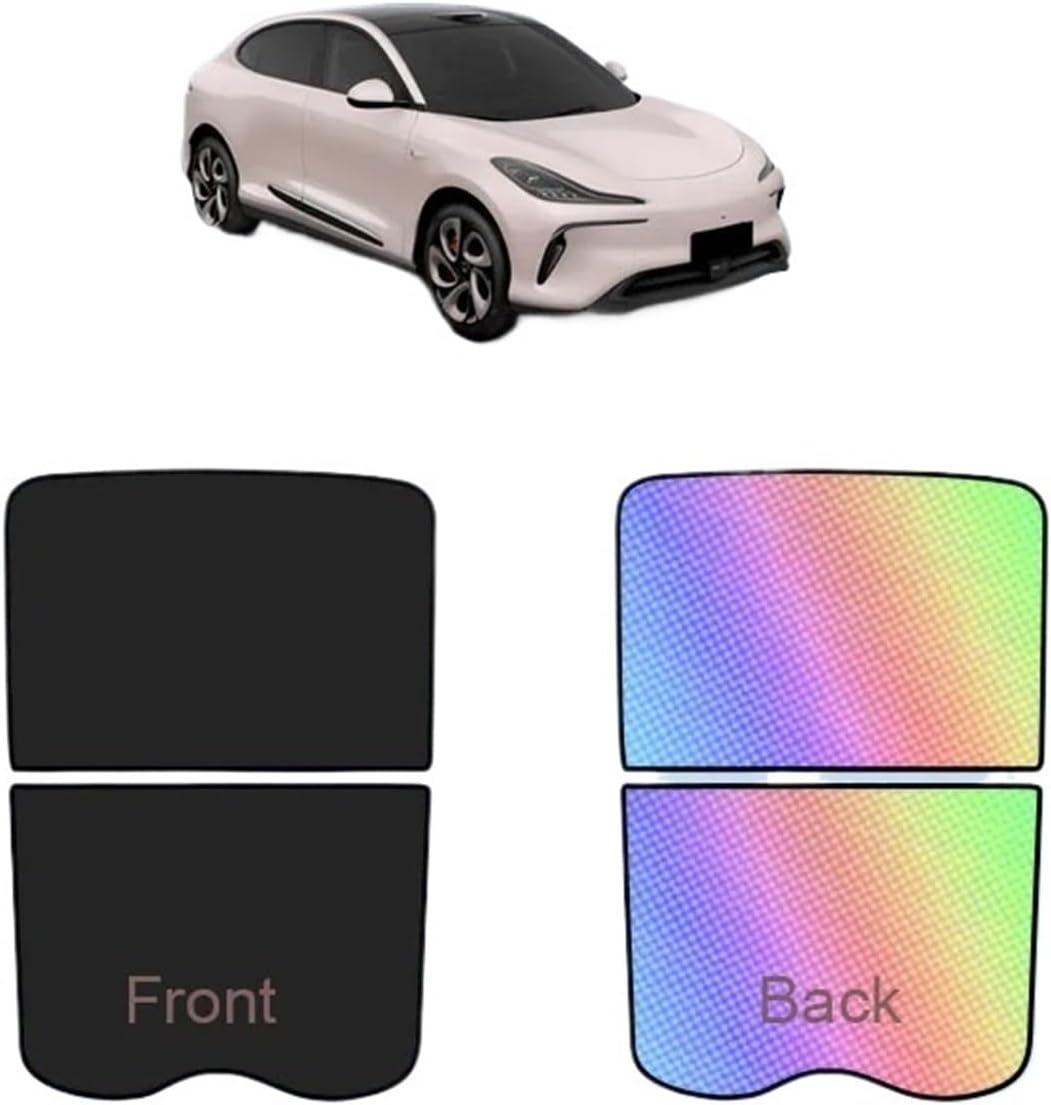 Compatible with IM LS6 2024 2025 Car Colorful Ice Crystal Sunroof Sunshade Skylight Roof Heat Insulation Shading Auto Accessory(Black)