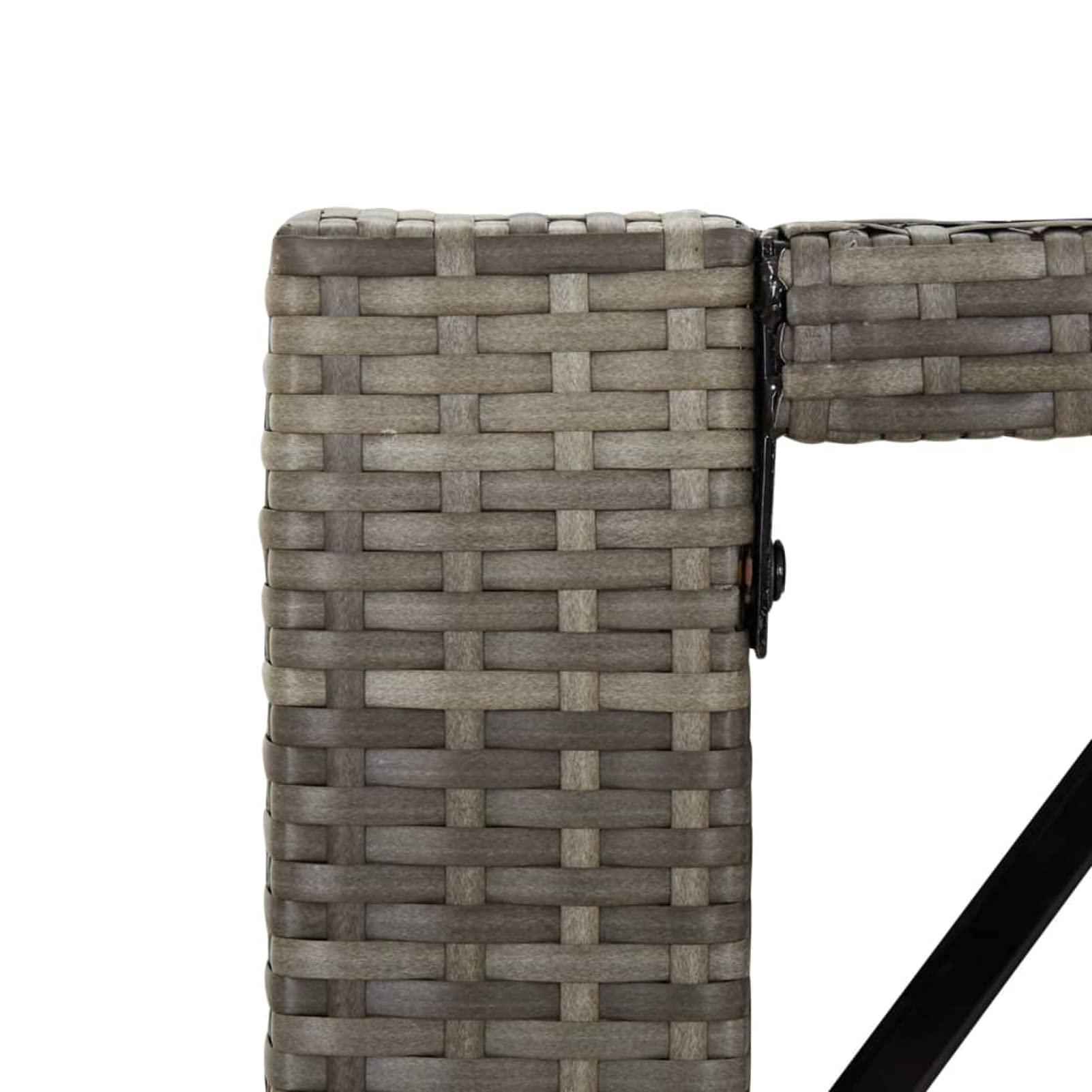 Lechnical Tavolo da Bar con Piano in Vetro Grigio 105x80x110cm Polyrattan,Mobili,Mobili da Giardino,Tavoli da Giardino(SPU:362595)