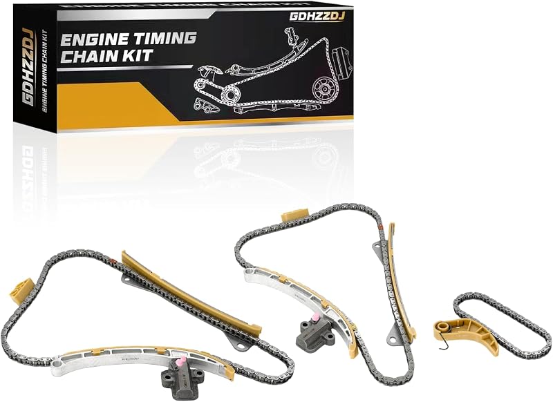 Kit de corrente de distribuição do motor GDHZZDJ com tensionadores e guias para Hyundai Santa Fe, Santa Fe XL, Equus e Kia Sedona