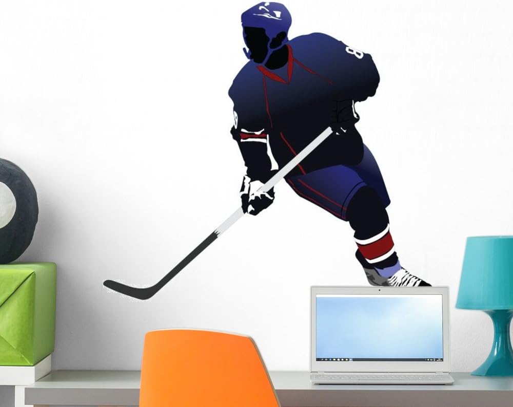 Wallmonkeys WM81987 Hockey-5 Peel and Stick Wall Decals, 24" W x 17" H-Medium