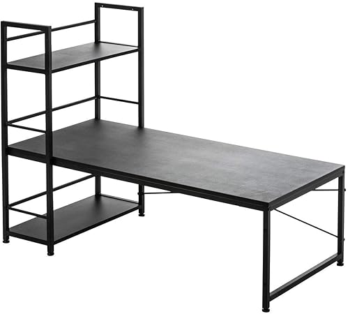 Amazon サンワダイレクト ローデスク 幅1cm 収納棚付き 左右入れ替え対応 パソコンデスク ロータイプ ブラック 100 Deskh023bk パソコンデスク 文房具 オフィス用品