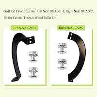 Vista 2 de Newly BCA001 - Tapa de parrilla lateral izquierda y BCA002 para puerta lateral derecha, arco con tornillos, apto para la mayoría de parrillas