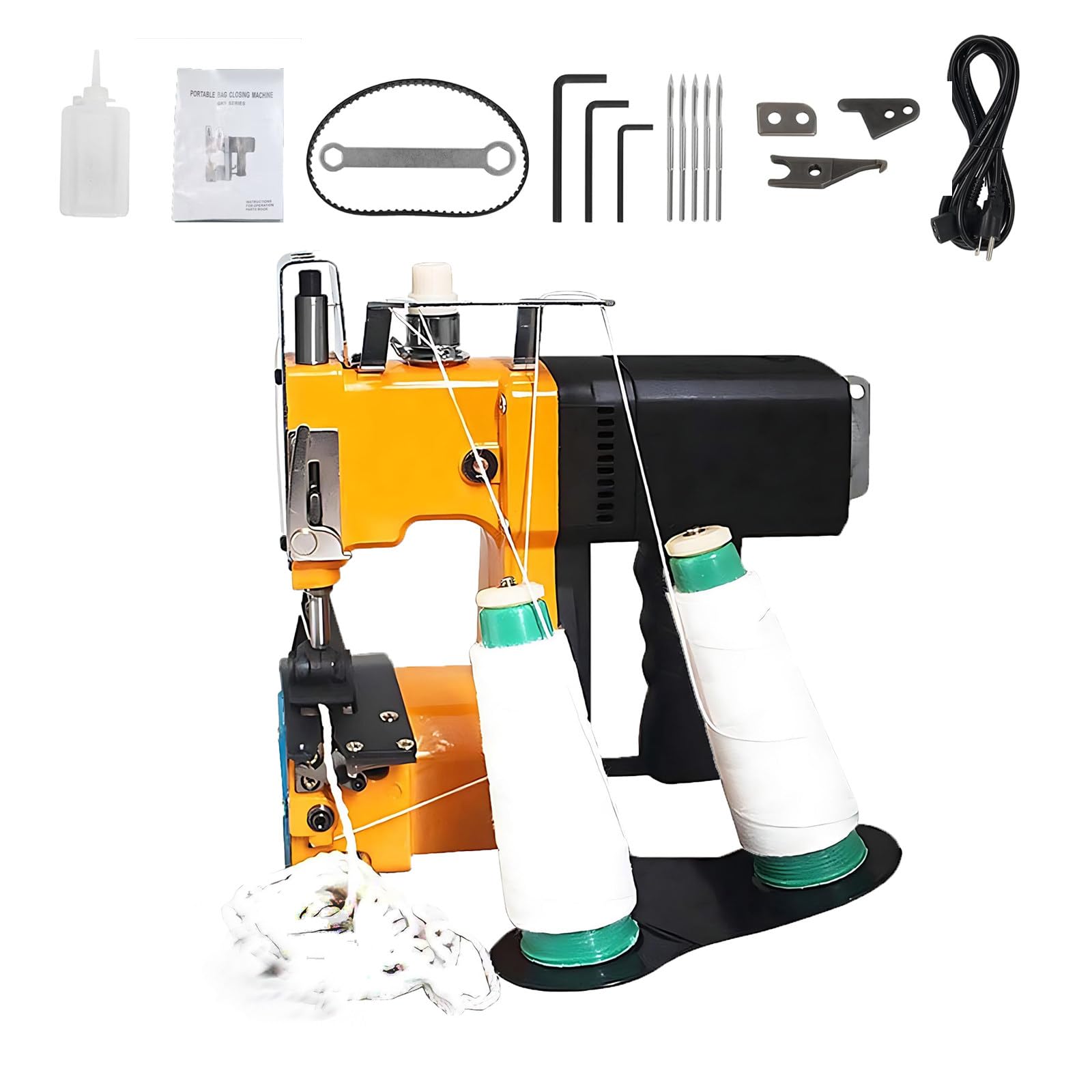 190W Bolsa eléctrica Máquina de Embalaje de Costura Más Cercana para una Máquina de Coser de Cuero Industrial de Lona de Arpillera Bolsa, Máquina de Coser Portátil