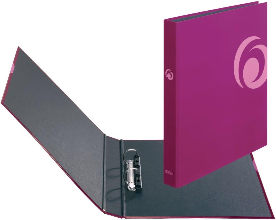 Herlitz max. File 11282407 Ring Binder 2-Ring Mechanism – A4, 25 mm, Berry Fresh, FSC Mix
