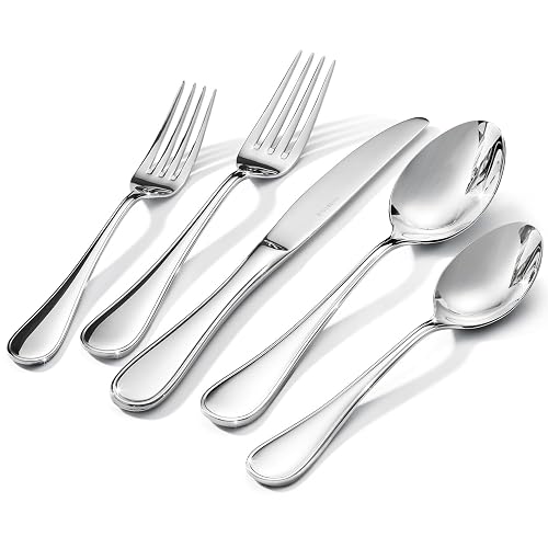 Kingstone 65 Piece Silverware Set for 12 with Serving Utensils