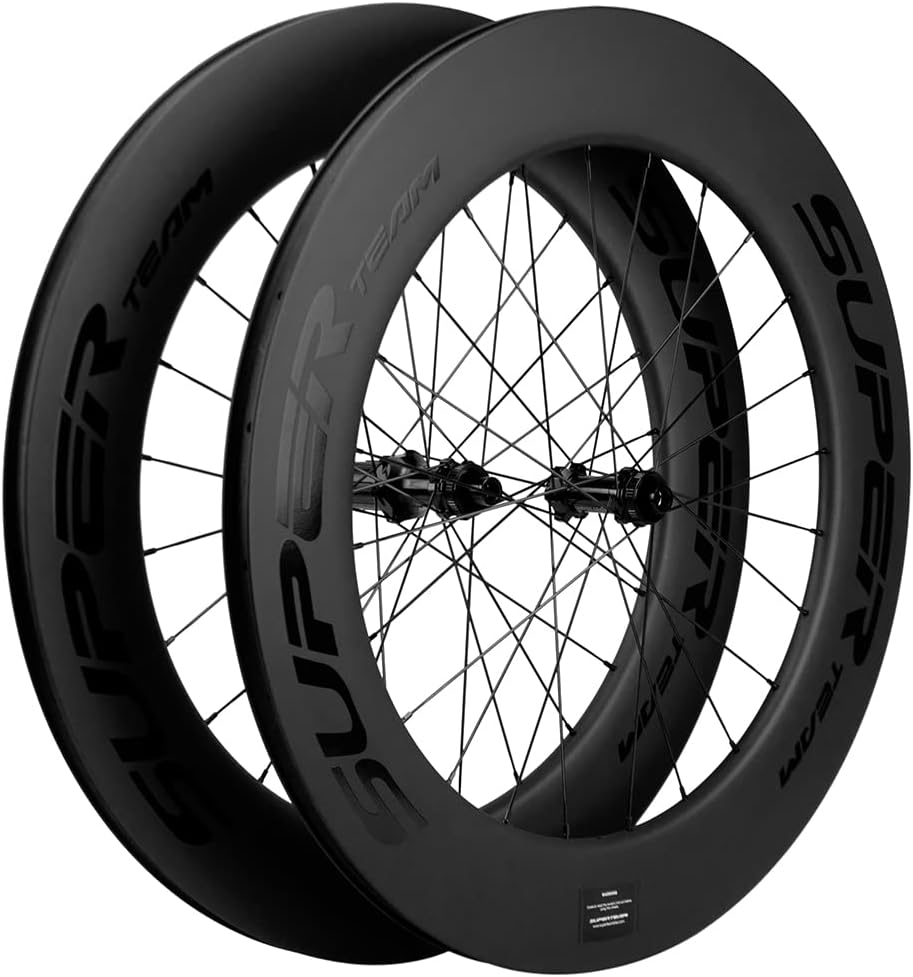 Superteam 88/25mm Disc Brake Carbon Fiber Road Bike Wheelset 700c Tubeless Wheels