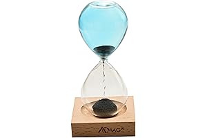 AOMAG Hand-blown Magnetic Hourglass, Elegant Home Decor That Magnetizes Your Time