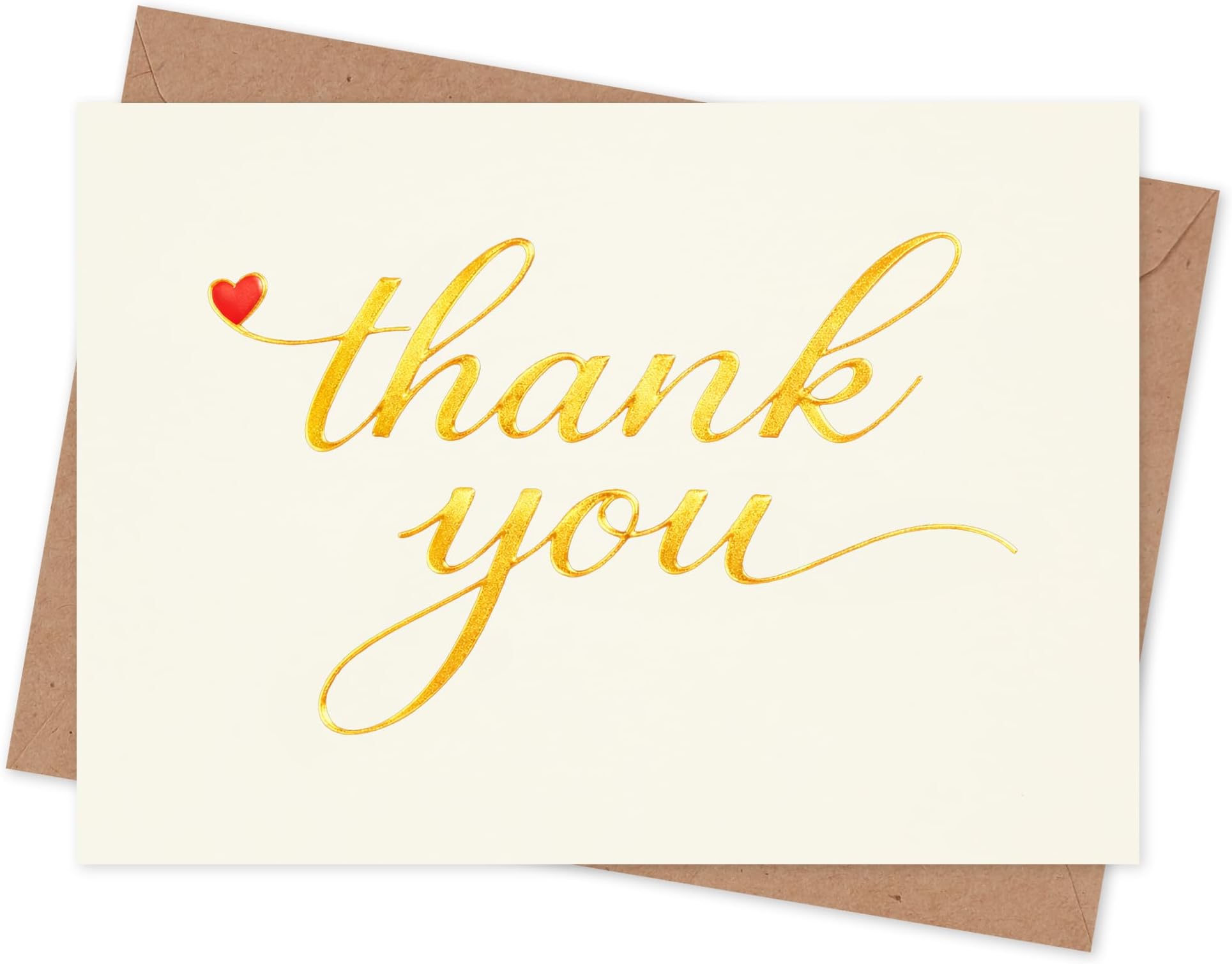 Cheerin 24 Pack White Thank You Cards With Envelopes Set - Elegant Gold Foil Thank You Notes for Wedding, Birthday and Business - Bulk Appreciation Cards 3x5 inch