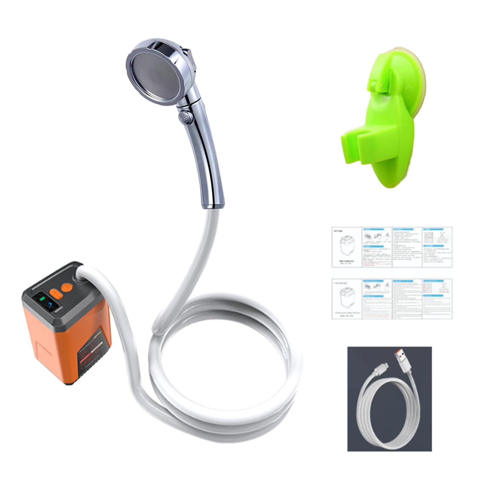 Pompe de douche électrique rechargeable pour douche extérieure de camping - 7