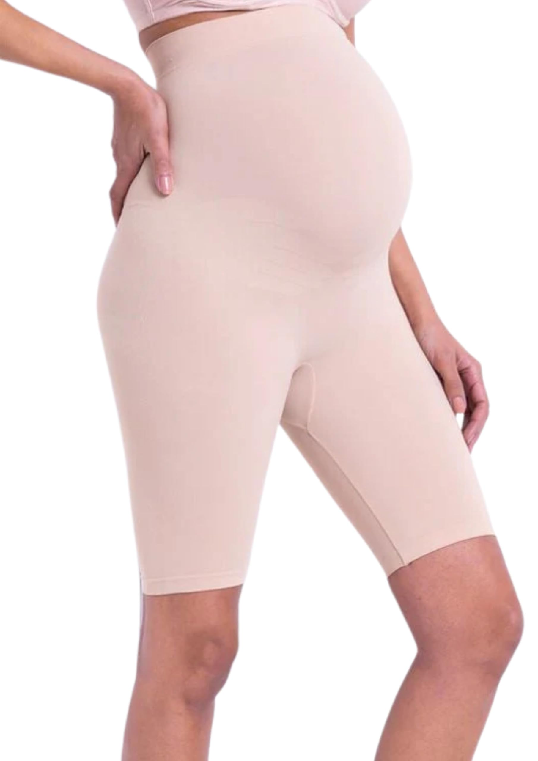 Women's Cotton Lycra Maternity Shorts – Seam-Free, High Waist Support and Stretchable Pregnancy Shorts for Pre & Post Pregnancy-image-17
