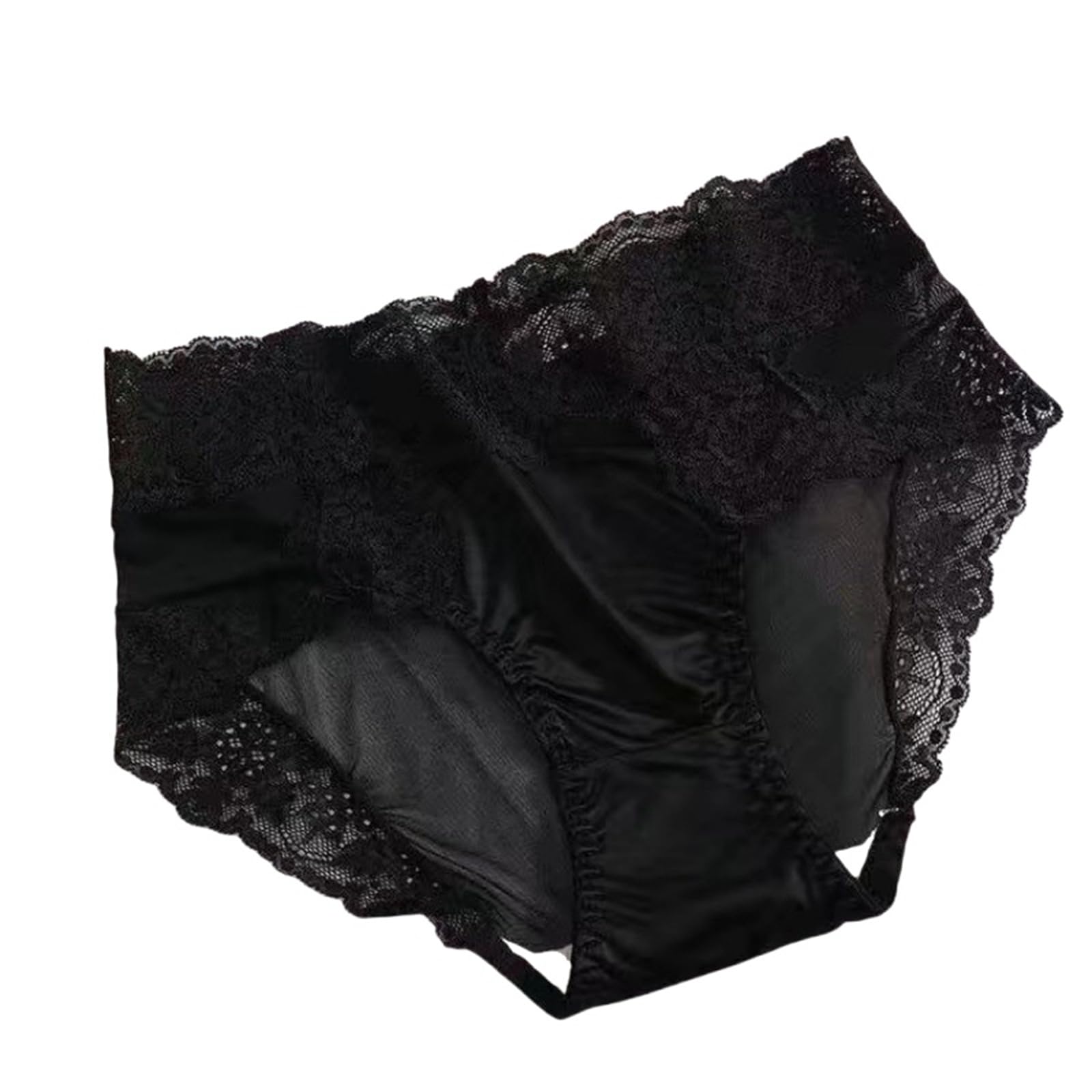 Mutande Donna Pacchi da 3 Pacchi in Pizzo Raso Francese Biancheria Intima Femminile Mid-Waist Sexy Brief Seta di Seta di Gelso