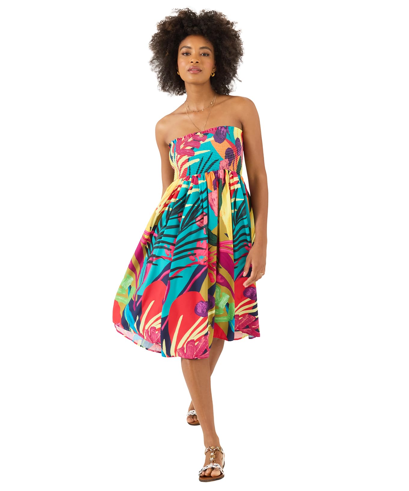 Joe Browns Women's Bright Bold Tropical Skirt/Dress, Regular, Multi, UK S