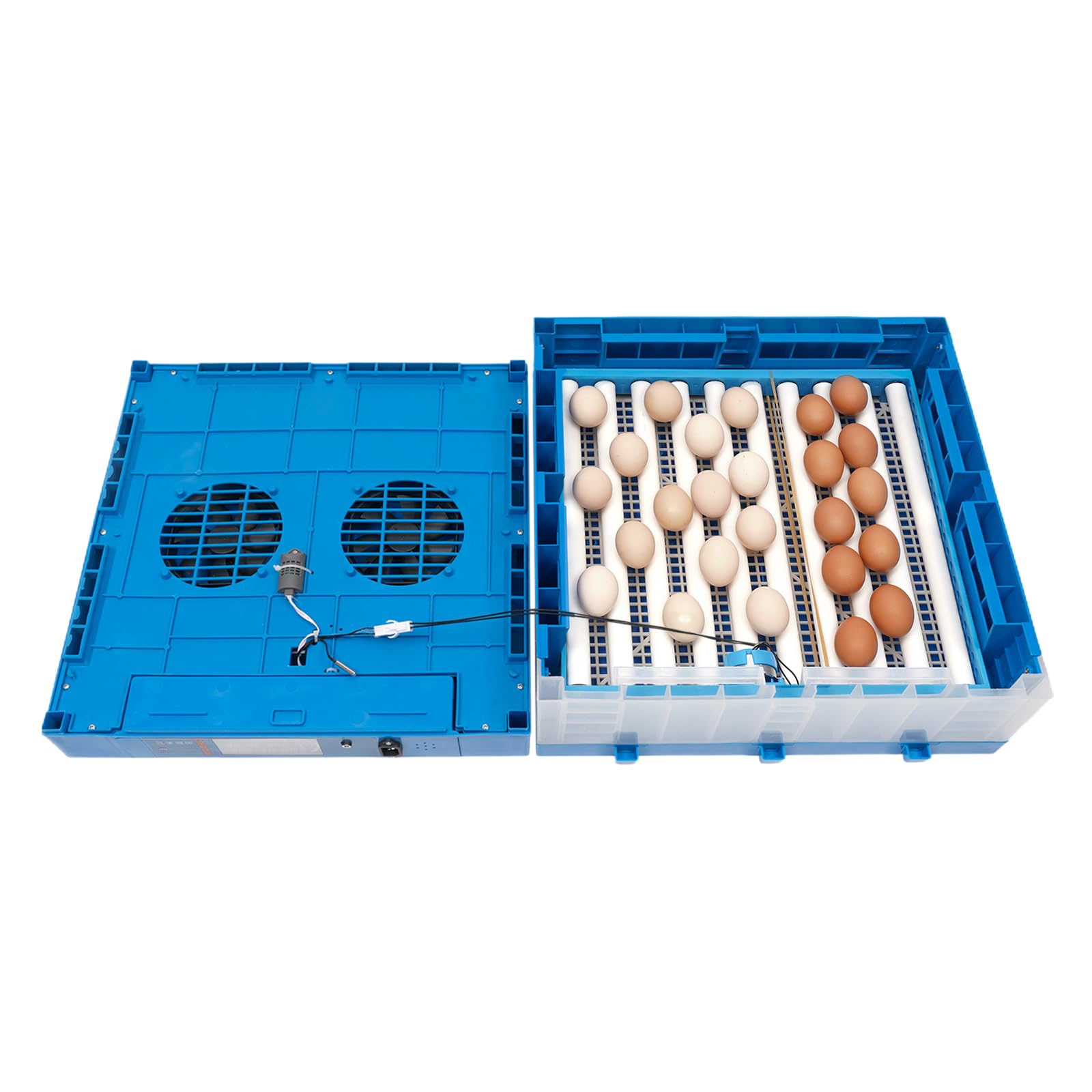 Incubadora totalmente automática, capacidad de incubadora aprox. 64 huevos, incubadora de temperatura ajustable 0-99 ℃, incubadora automática de pollos para incubar patos y huevos de golosinas