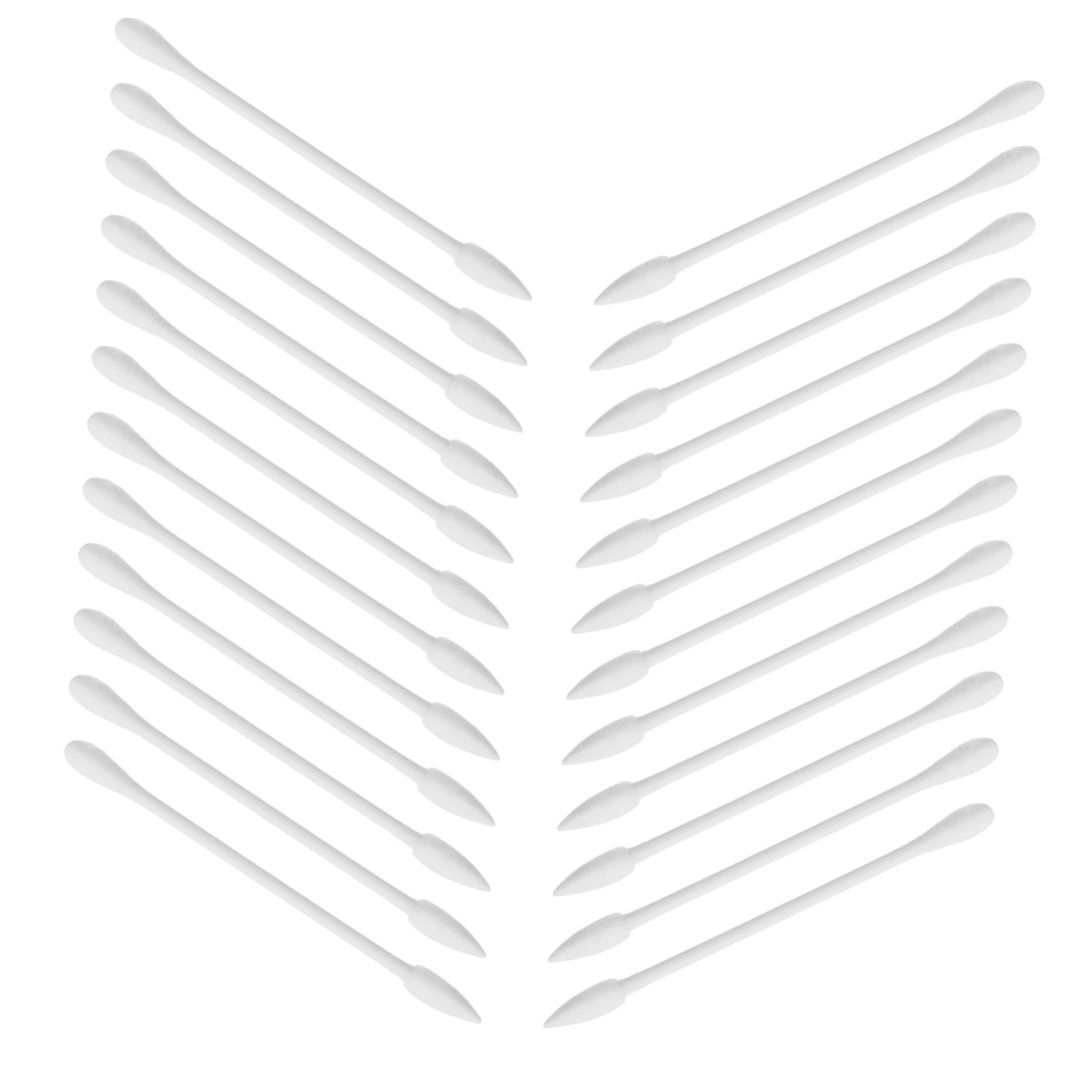 FRCOLOR 30 Pack Double-head Cotton Swabs Disposable Ear Cleaning Tools Individually Wrapped for Travel