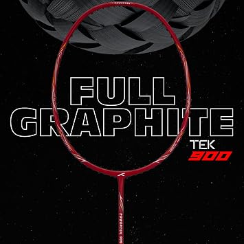 Hundred Powertek 900 Series Full Graphite Badminton Racket with Full Cover (Weight : 4U)
