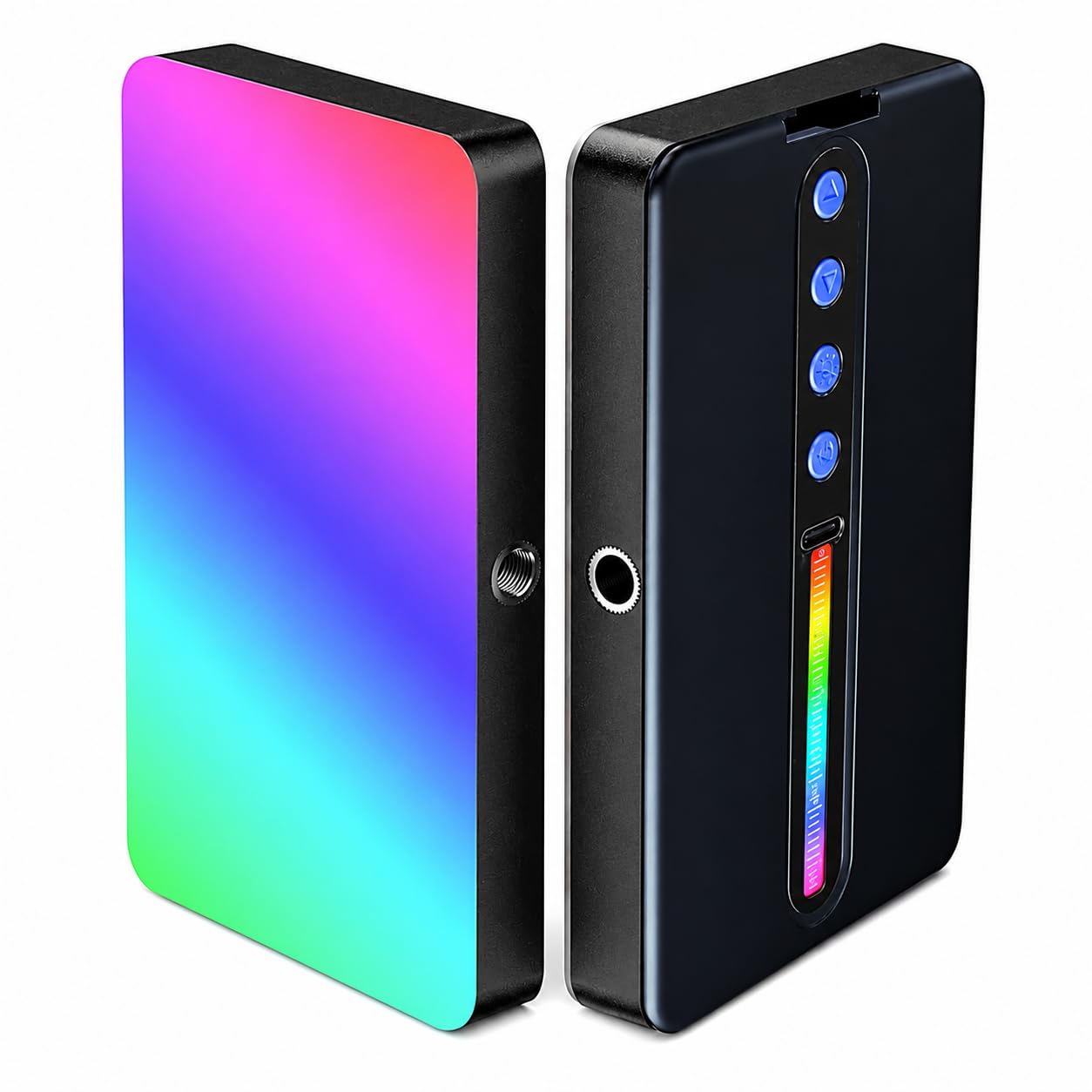 BROLAVIYA Led Video Camera Full Color RGB Lights,1800mAh Rechargeable, Dimmable with 3 Cold Shoe and 1/4 Screw Hole for Tripod for Selfie Light and Photography-picture-19