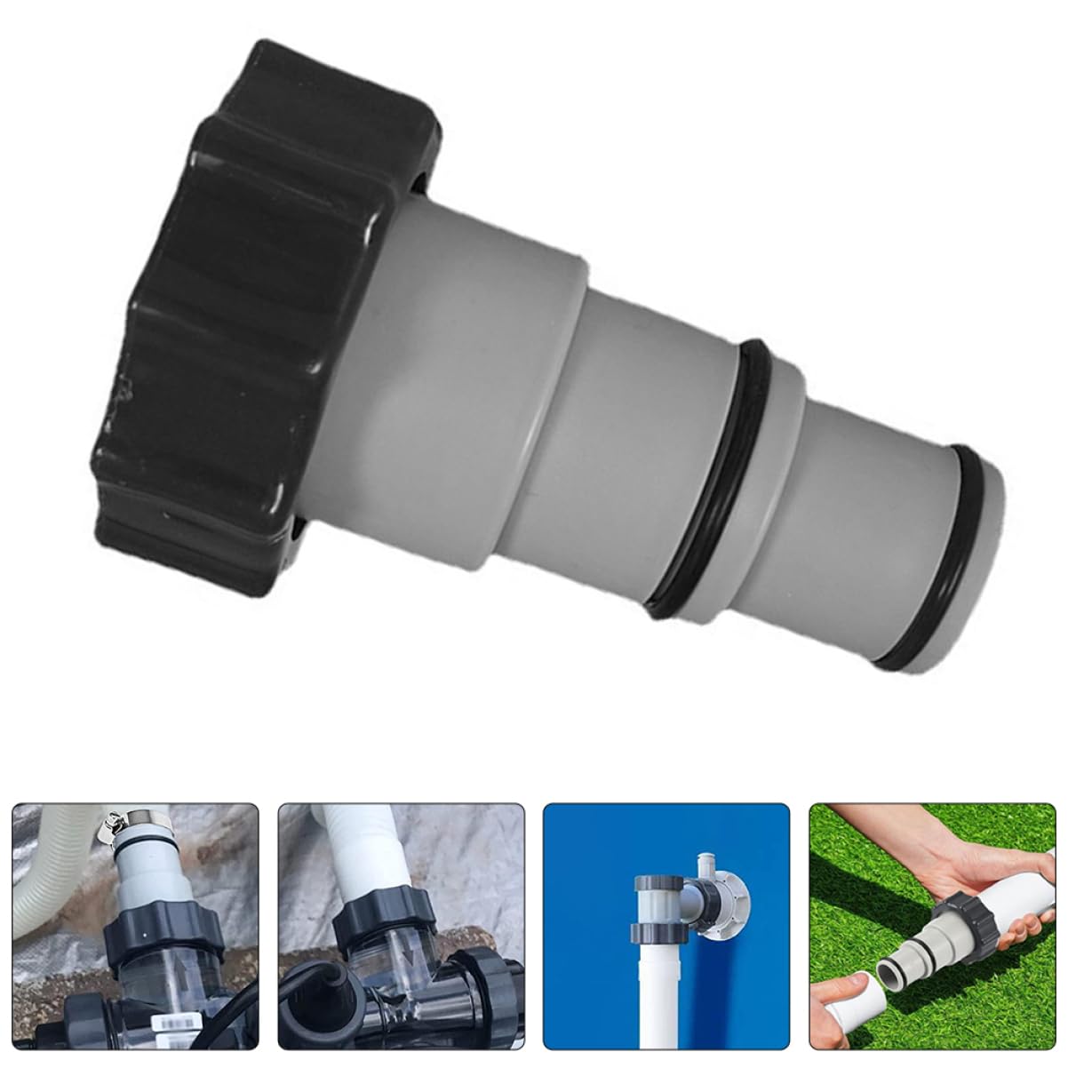 BESPORTBLE 10 Piezas Adaptador De Bomba De Filtro Manguera Adaptadores Resistentes para De Piscina Adaptador De Bomba De Piscina Reemplazo De Adaptadores De Bomba De Piscina. Caucho