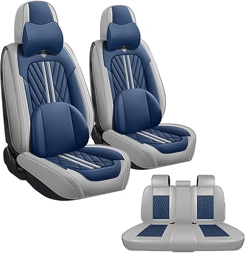 Funda de asiento de automóvil para Audi Q8 2019-2023, 5 asientos, de piel napa, impermeable, antideslizante, compatible con bolsa de aire, fácil de
