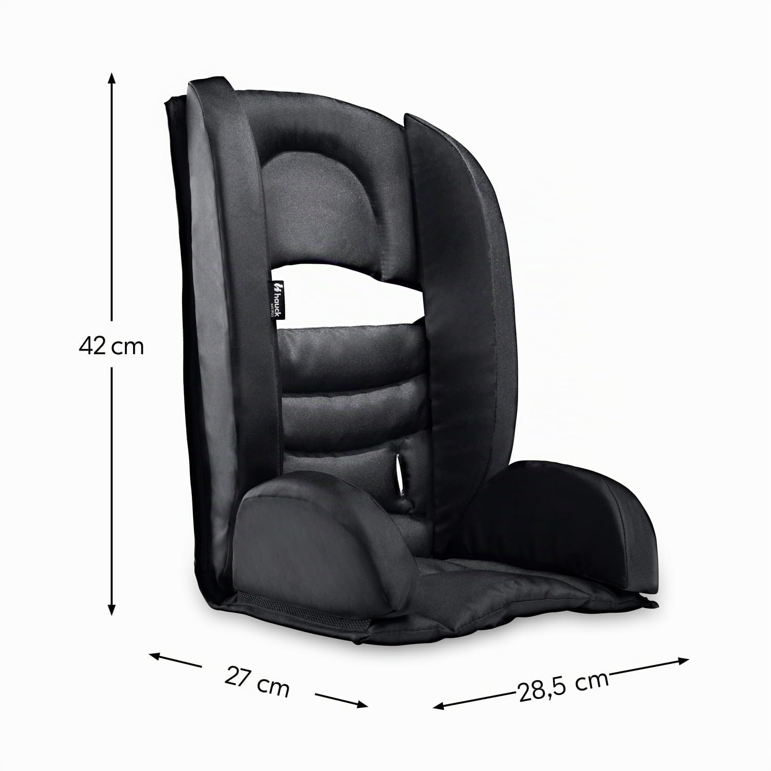 hauck Cuscino di Seduta per Rimorchio Dryk Duo/Plus & Bike N Walk Duo, Nero | Morbido cuscino sedile 6-18 mesi con asole cintura, per rimorchi per bici hauck Dryk Duo, Dryk Duo Plus e Bike N Walk Duo