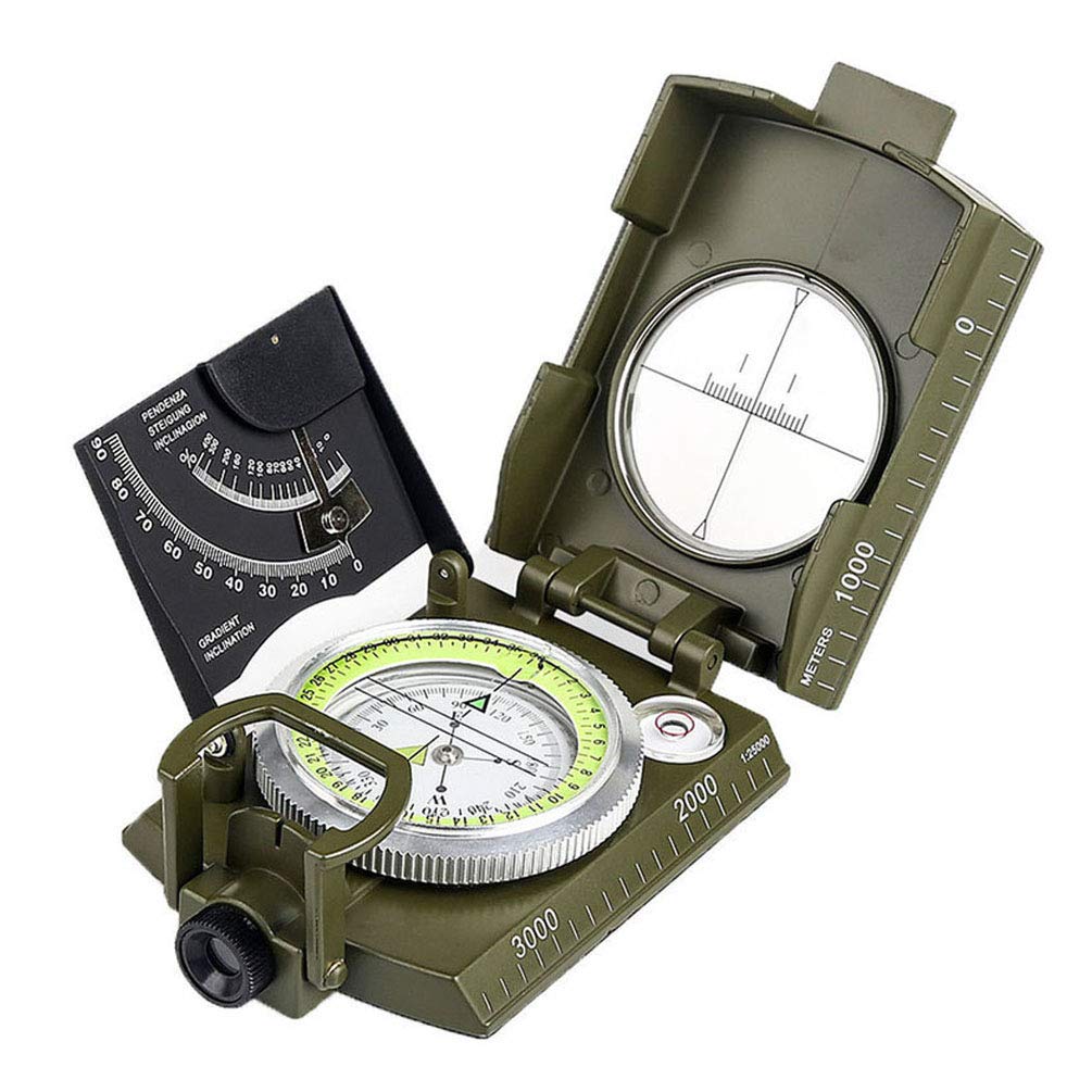 Beau Boussole pour équipement de Survie, Boussole Résistante Aux Secousses avec échelle et Inclinomètre, Pente Mesurable - pour L'exploration, Le Camping et La Randonnée Durable