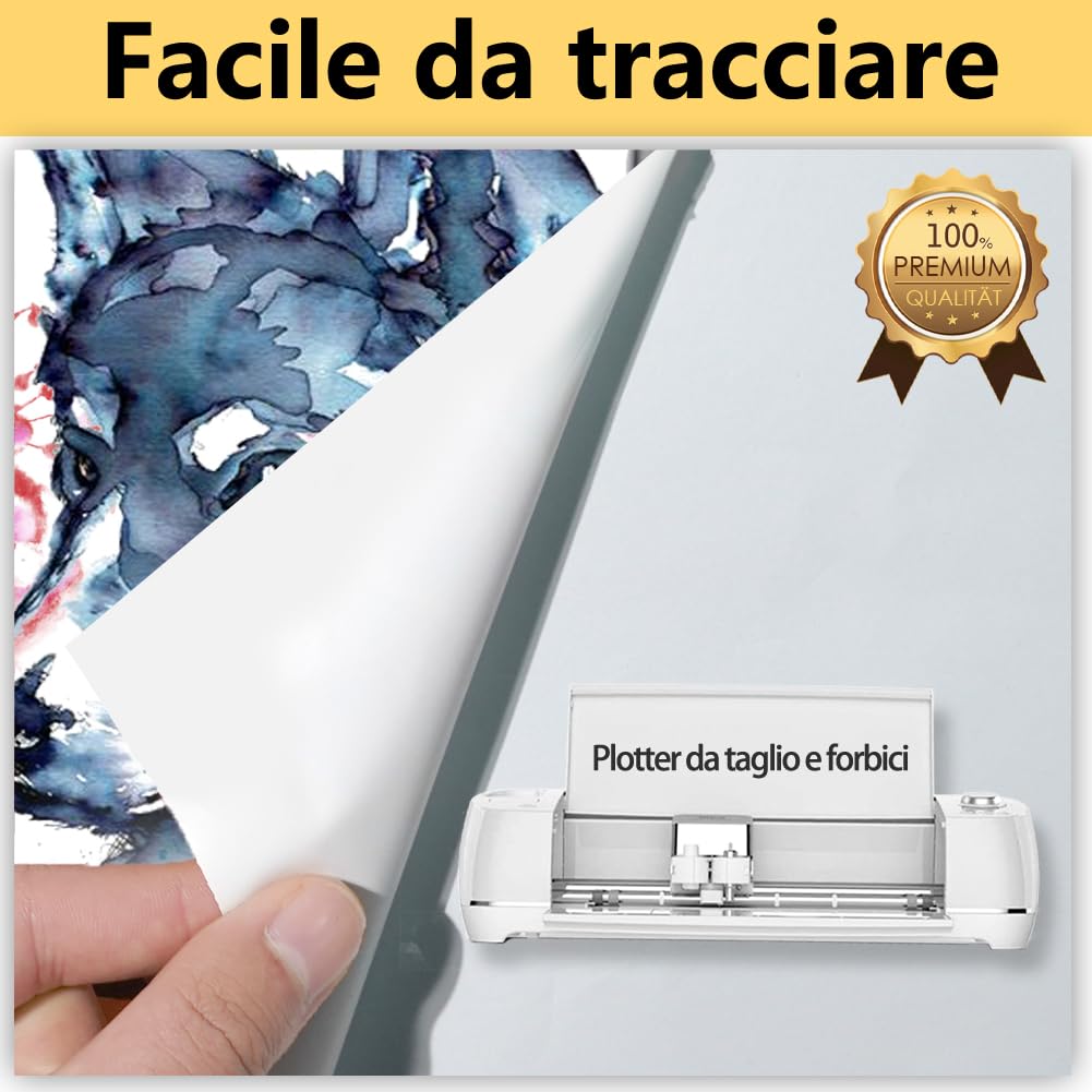 TransOurDream Carta per trasferimento in Tessuto per Cotone Leggero, stampanti a Getto d'inchiostro e Laser, Carta per trasferimento in Tessuto, Fogli A4X10, Colore: Bianco（I-2-3.0-11）