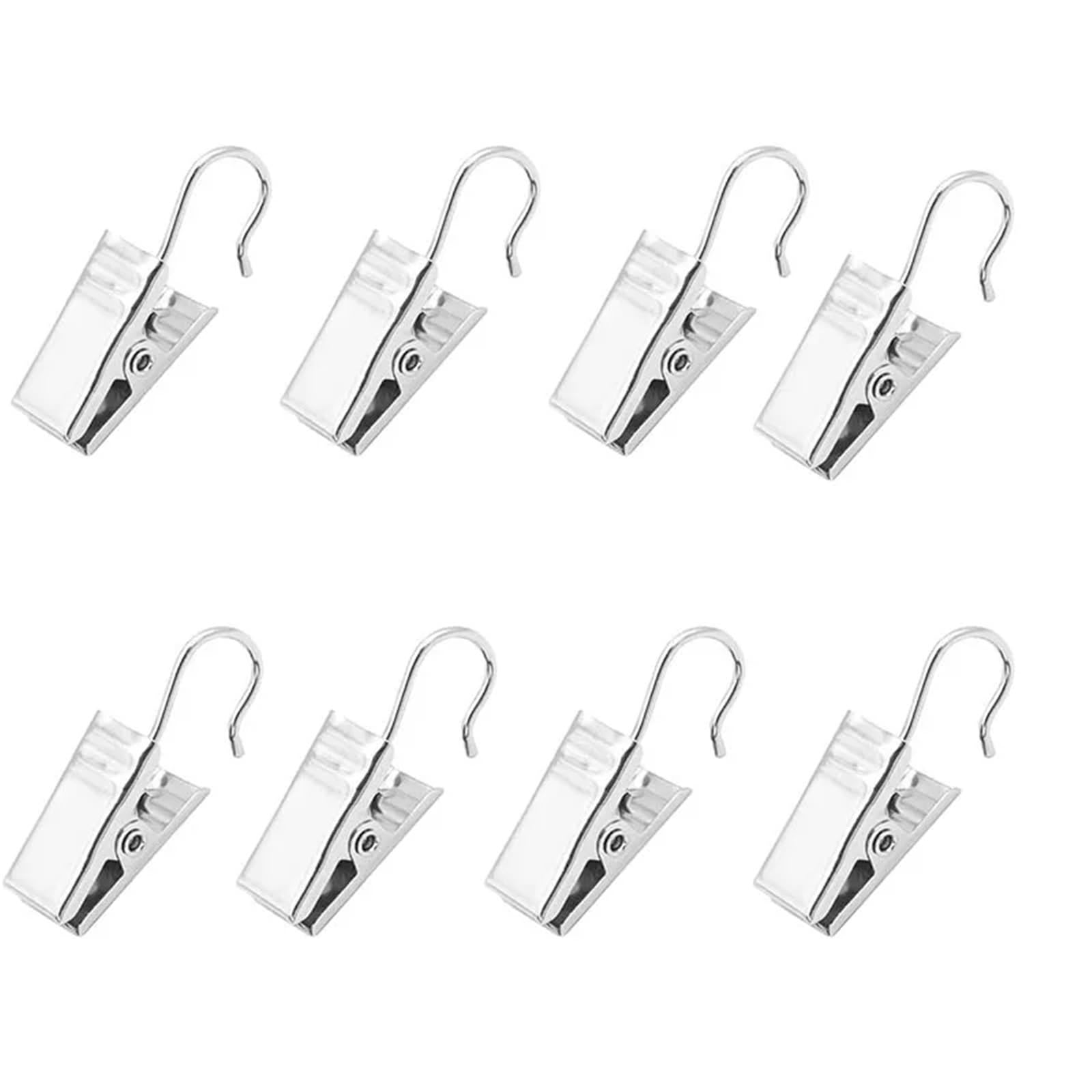 Curtain Rail Track Pulley, Curtain Rail Track Pulley Ceiling Accessories Bendable Set(8pcs Curtain Clips)