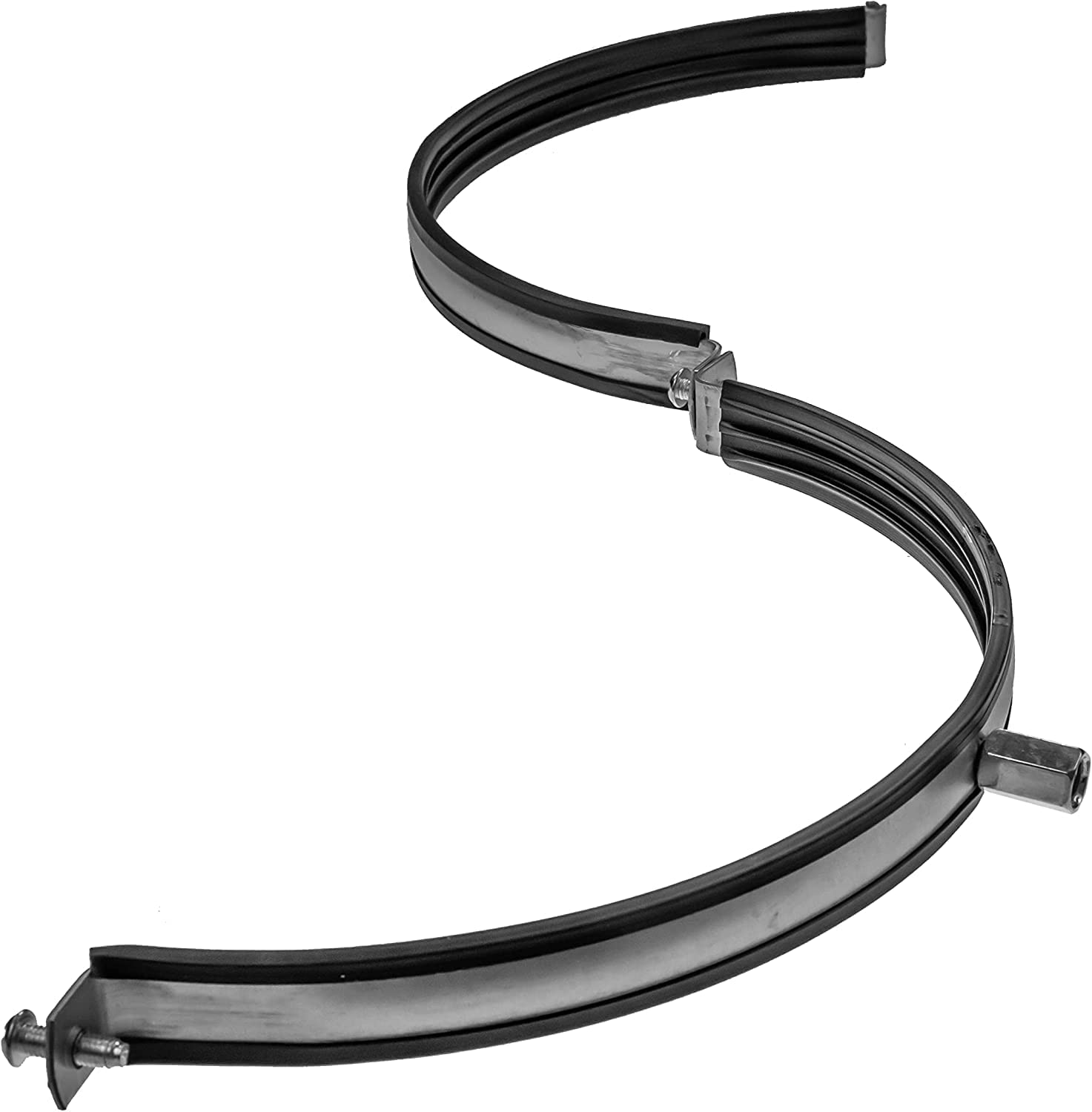 Vent Systems Abrazaderas de tubo con junta de goma de acero galvanizado, 30,5 cm, 5 unidades