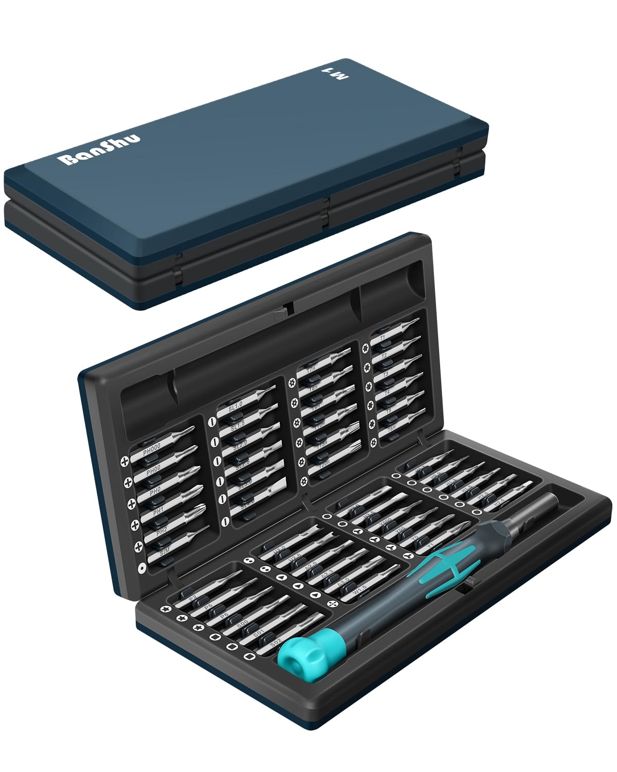 Banshu Precision Screwdriver Set, 49 in 1 Small Screwdriver Set with Case, Insulated Handle, Portable Professional Magnetic Screwdriver Mini Repair