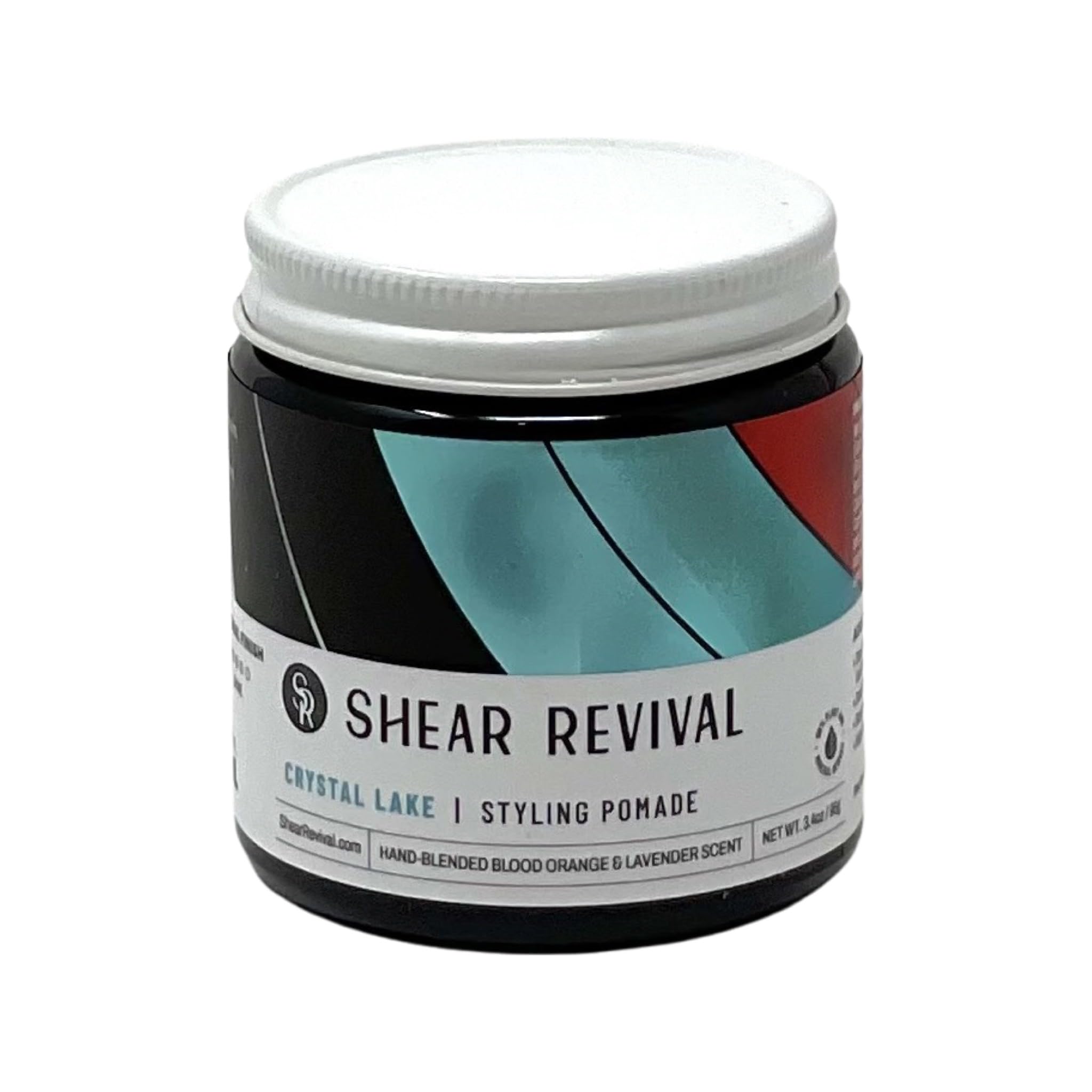 Shear Revival Crystal Lake Pomade – Medium Hold Water-Based Hair Styling for Men – Natural Shine, Plant-Based & Nourishing Formula – 96g