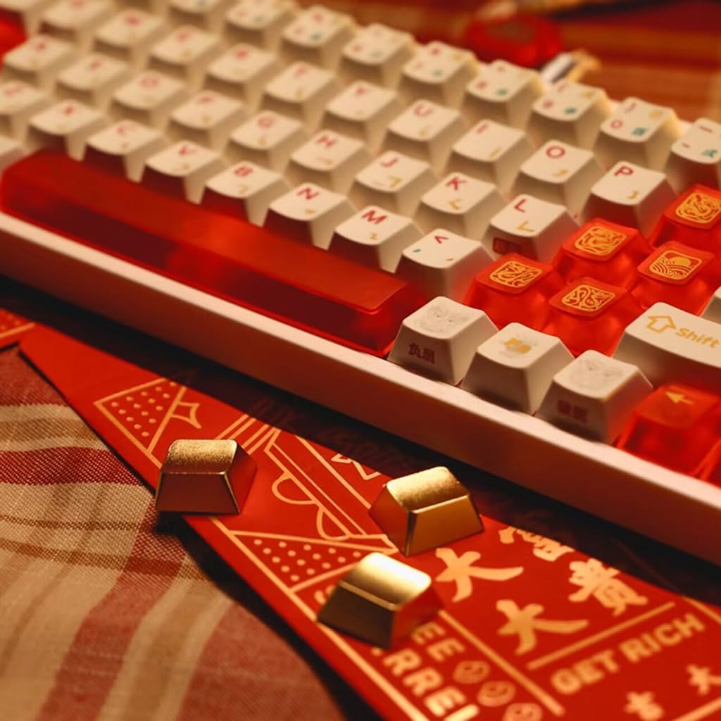 Zinc Alloy Keycaps R3 Row Q Layout for Mechanical Keyboard Upgrades for Gaming and Office Use 15Pcs