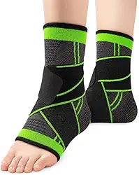 Kit 2 Tornozeleiras Compressão Ajustável Estabilizadora Ortopédica para Entorse e Tendinite Alívio da Dor Unissex e Respirável
