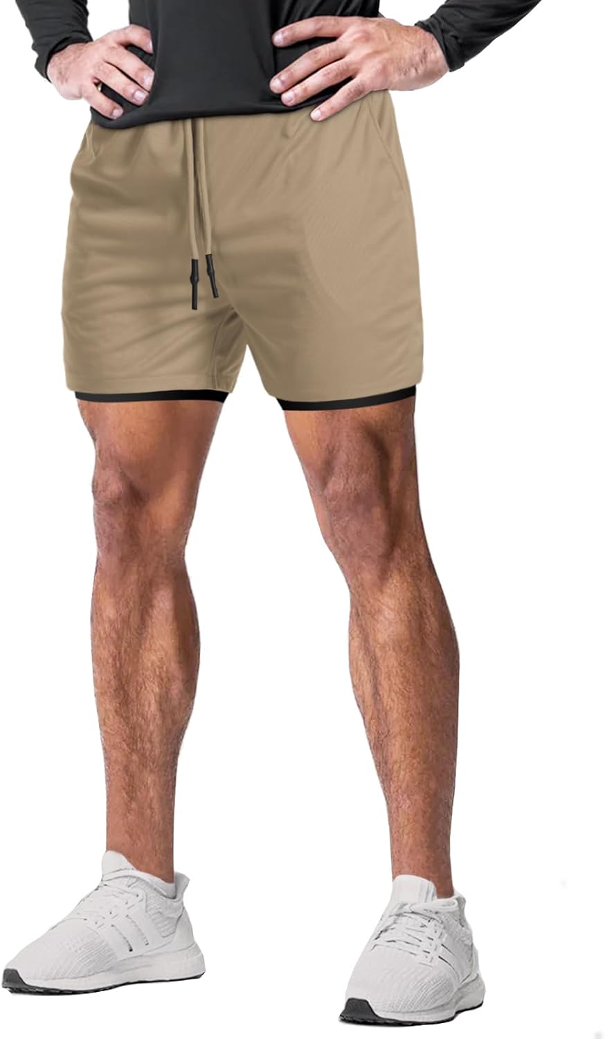 Aolesy Men's Gym Shorts with Liner 5"/7"/9" Lightweight Running Shorts Mesh Workout Athletic Shorts with Pockets - Image 6