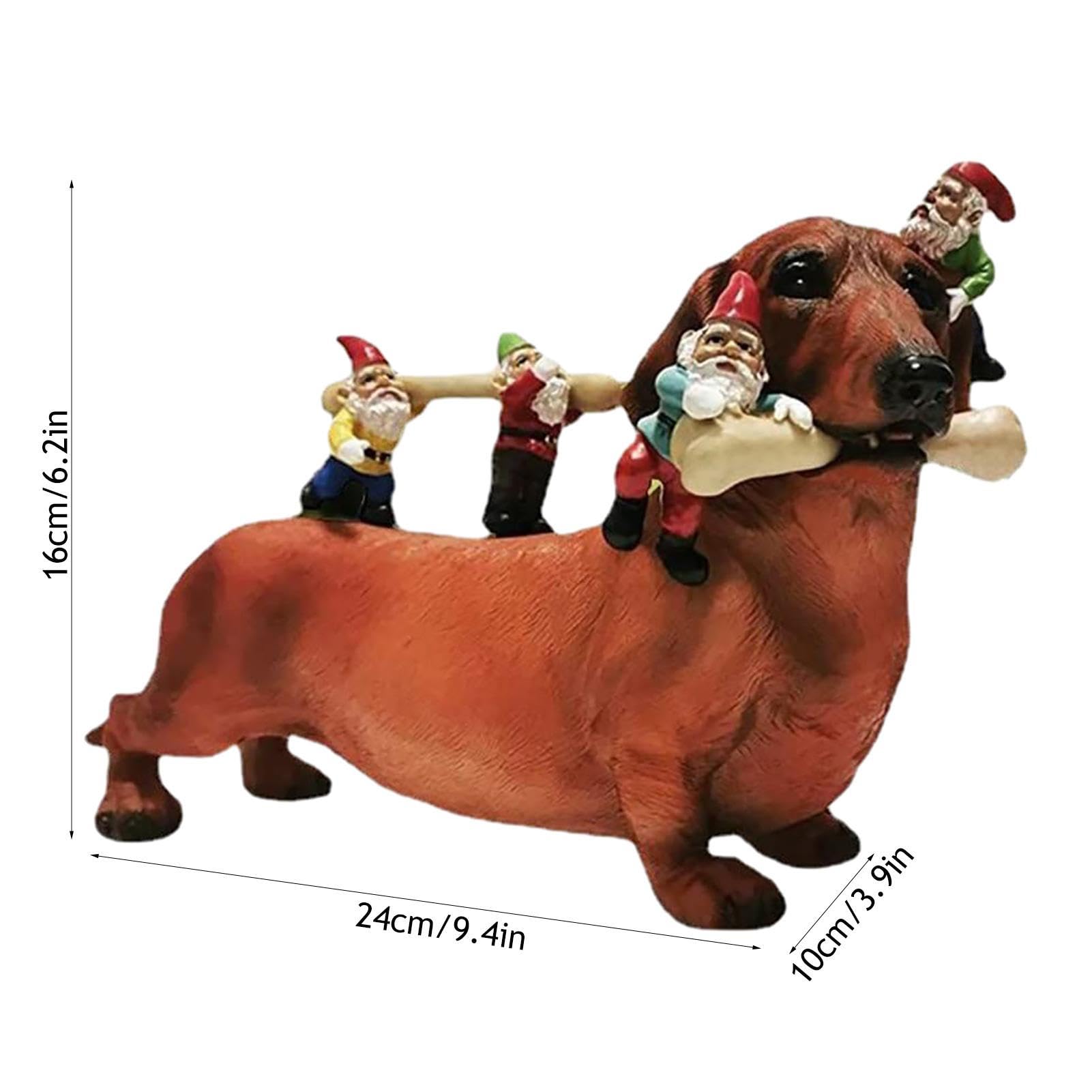 Amazon.co.jp: ダックスフンドドワーフの庭の装飾 - 骨を食べる犬の