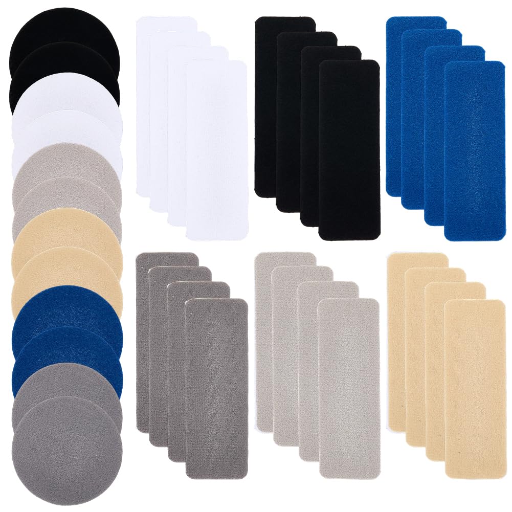 Patchs autocollants pour chaussures de tennis CRASPIRE Lot de 44 pièces rectangulaires et ronds 6 couleurs