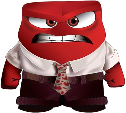 Vinilo decorativo para pared, 19 x 30 pulgadas, diseño de Riley's Red Angry Mad Emotion Room para habitación de niños, película animada para