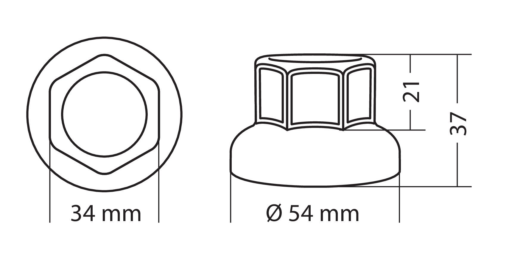 LAMPA 97972 Serie/Kit Calotta Dado fissaruota cromo