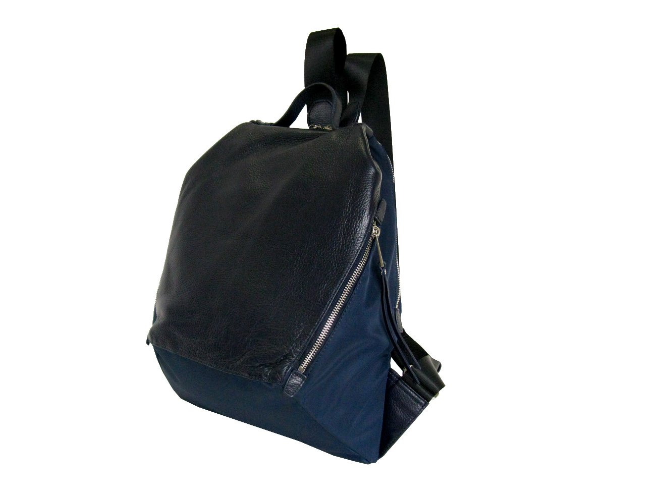 Amazon.co.jp: Box 21 Zipper Design Leather x Nylon Backpack