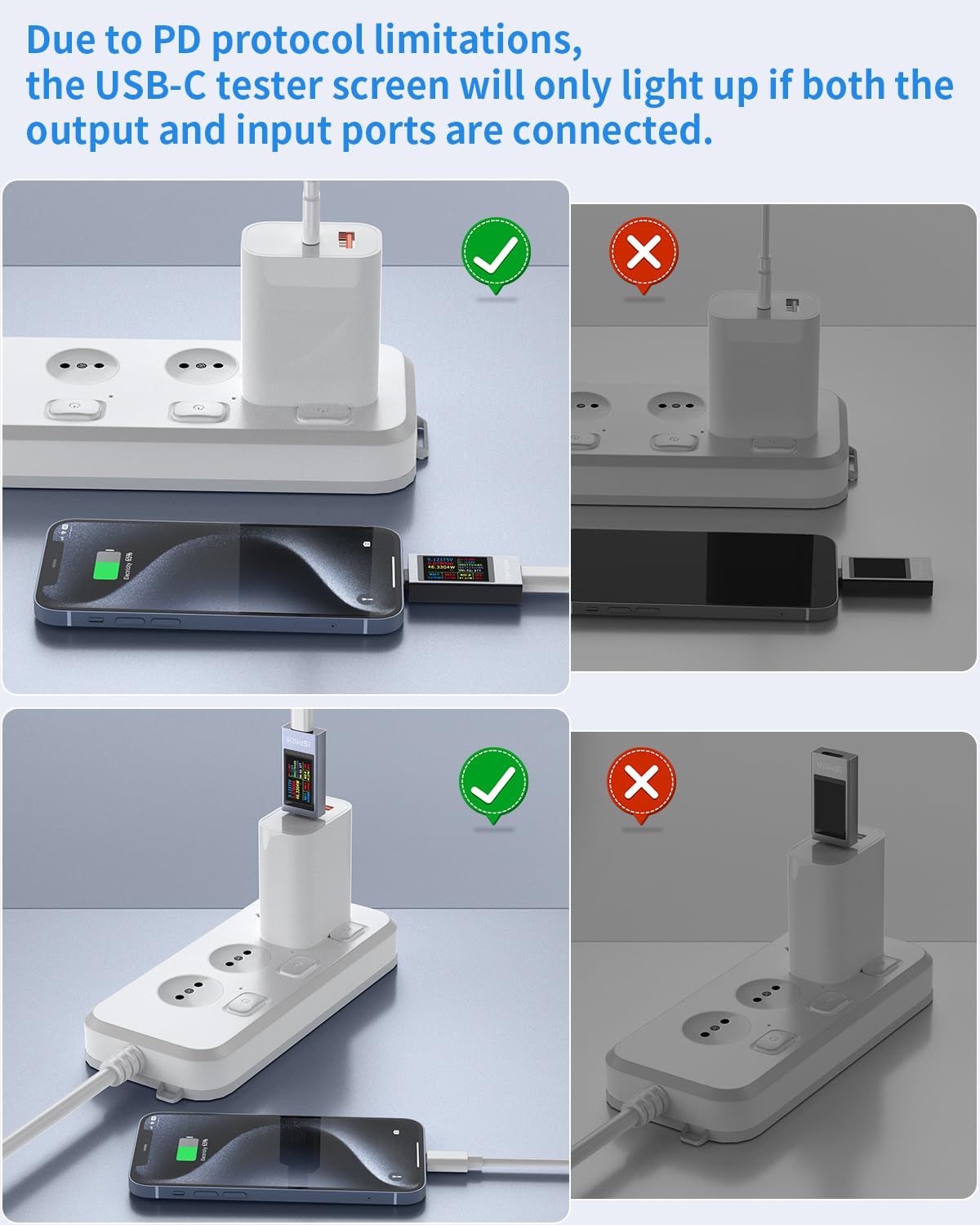 Medidor de energia USB C Tester - PD & QC Detector -7 Medidor de energia USB C Tester - PD & QC Detector -7