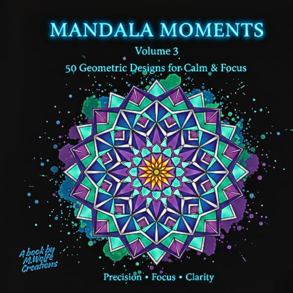 Mandala Moments – Volume 3: 50 Structured Geometric Mandalas for Calm, Focus & Creativity | Relaxing Coloring Book for Adults & Teens (Mandala Essence)