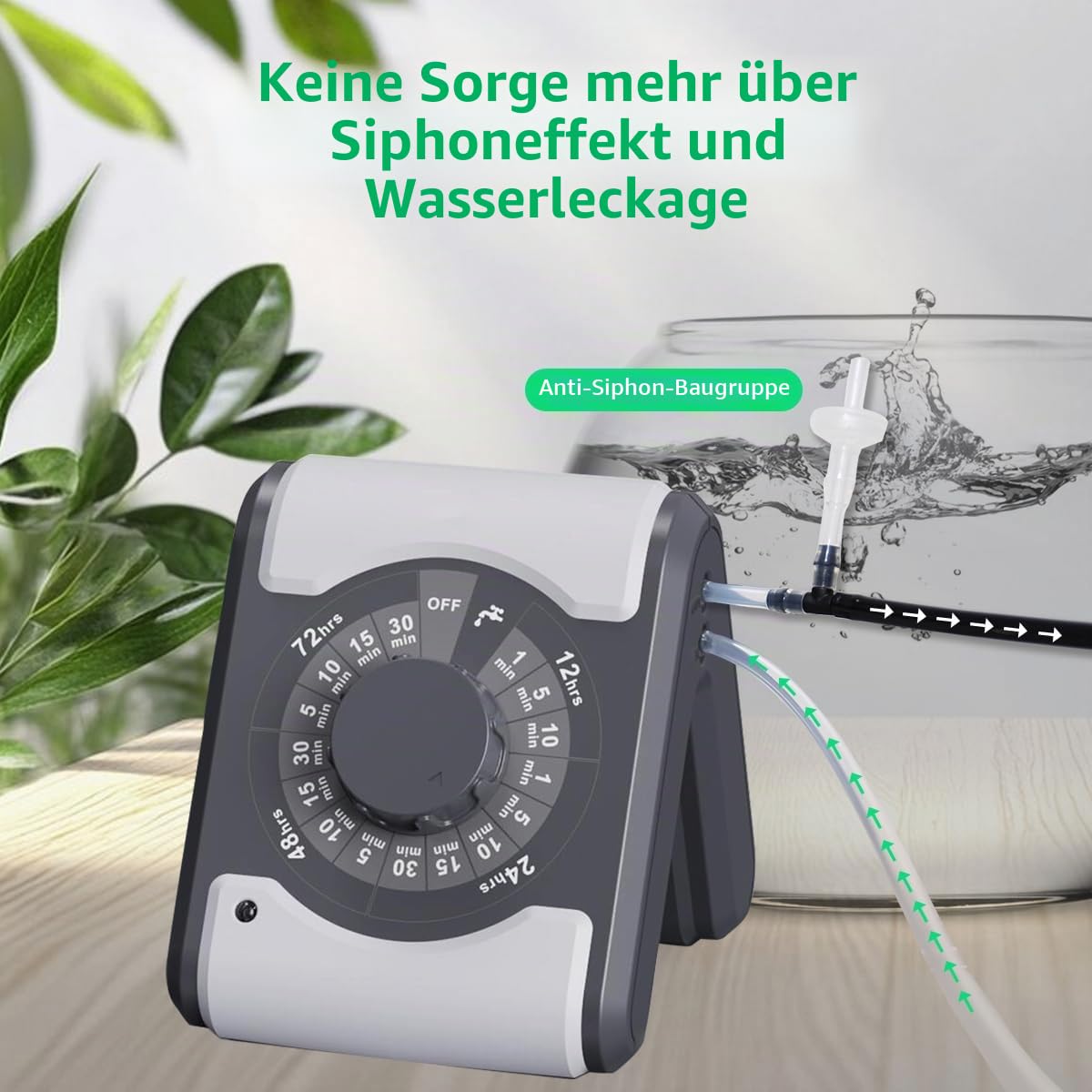 Automatisches Bewässerungssystem für 10 Zimmerpflanzen, DIY Tropfbewässerung Kit mit Einstellbarer Wassermenge, Selbstbewässerungssystem für Urlaub, Garten, Balkon, Gewächshaus