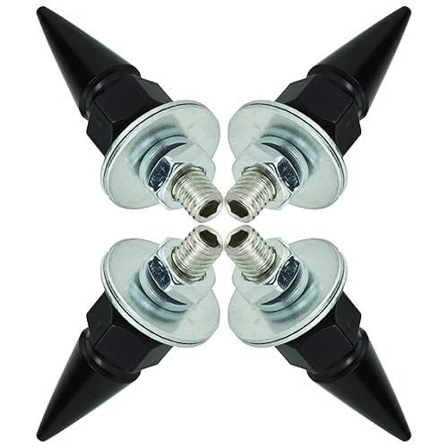 Miniatura 5 de Spike - Tornillos para placa de automóvil, tornillos antirrobo para la mayoría de las motocicletas (negro)