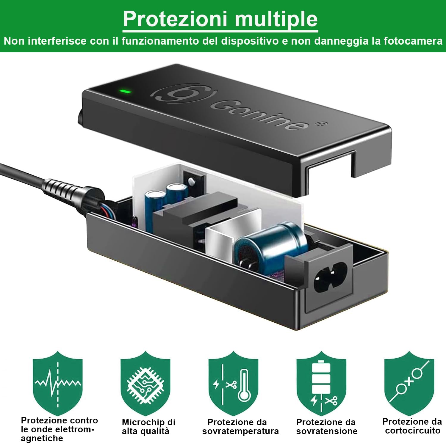 ACK-E6 - Caricabatterie di ricambio per fotocamera DSLR Canon EOS 70D 7D, EOS 60D 6D, EOS 5D Mark II, EOS 5DS, EOS 5DS-R con chip intelligente completamente decodificato