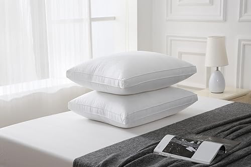 Miniatura 6 de Almohada de plumón alternativo, Five Star, tela 100% de algodón, un artículo imprescindible., Algodón, Blanco, King