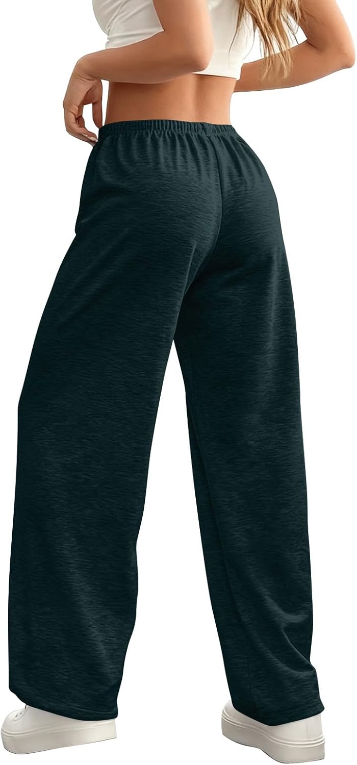 Baggy Wide Leg Sweatpants Women Lightweight Low Rise Sweatpants with Pockets Spring Comfy Yoga Pants Cotton Joggers - Image 5