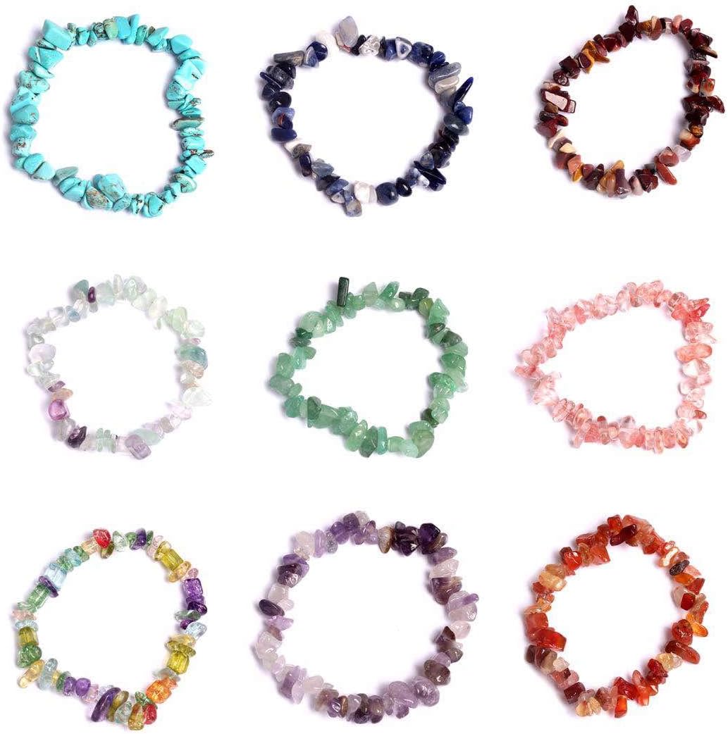 Gemstone Beads Natural Irregular Shaped Stone Chips Crystal Energy Healing Power for Jewelry Making(15-4) 15 material-4