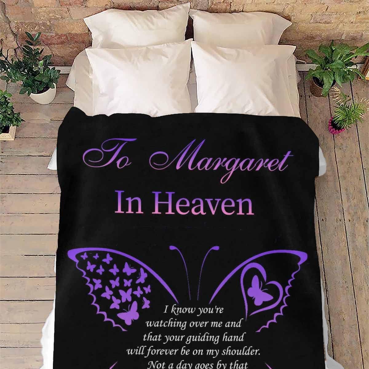 MyPupSocks Customized Loss of Loved Mom Dad Sympathy Gift, Someone in Heaven We Will Always Love You Personalized Memorial Blanket for Someone Who Passed Away Bereavement Gifts 40x50